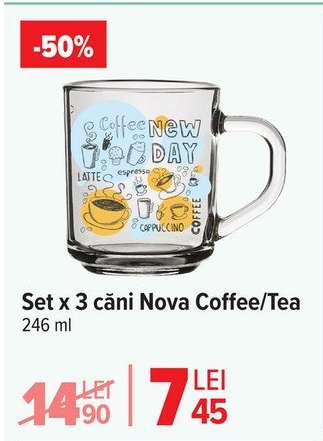 Set x 3 căni Nova Coffee/Tea