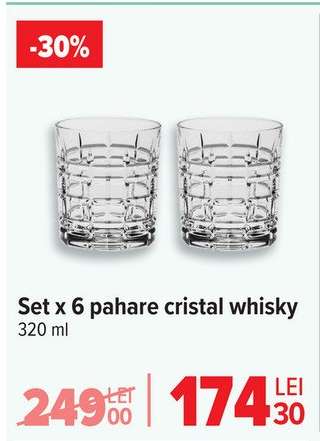 Set x 6 pahare cristal whisky