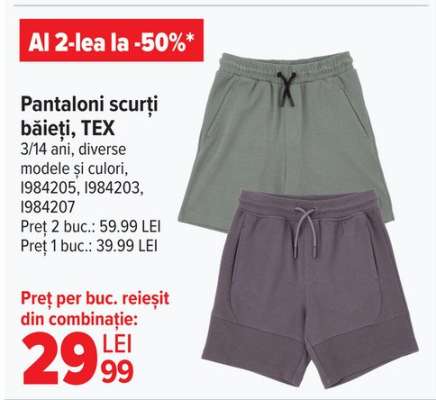 Pantaloni scurți băieți, TEX