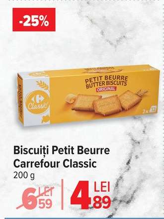 Biscuiți Petit Beurre Carrefour Classic