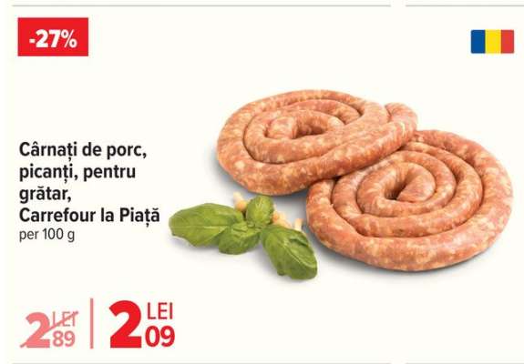 Cârnați de porc, picanți, pentru grătar