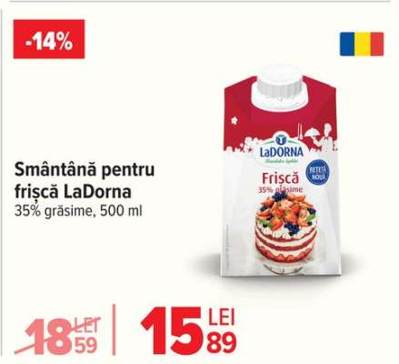 Smântână pentru frișcă LaDorna