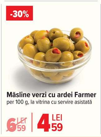 Măsline verzi cu ardei Farmer