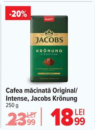 Cafea măcinată Original/Intense, Jacobs Krönung