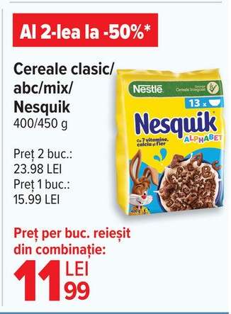 Cereale clasic/abc/mix Nesquik