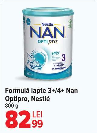 Formulă lapte 3+/4+ Nan Optipro, Nestlé