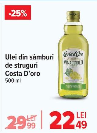 Ulei din sâmburi de struguri Costa D’oro