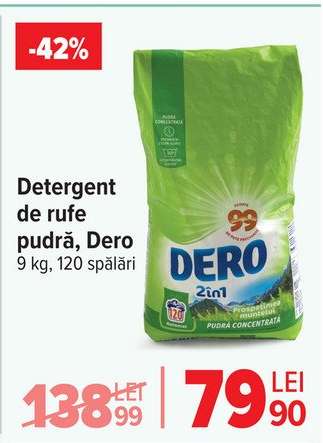 Detergent de rufe pudră Dero