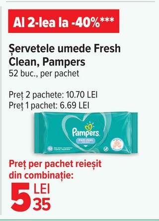 Șervețele umede Fresh Clean, Pampers