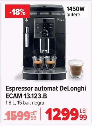 Espressor automat DeLonghi ECAM 13.123.B