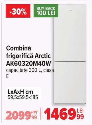 Combină frigorifică Arctic AK60320M40W