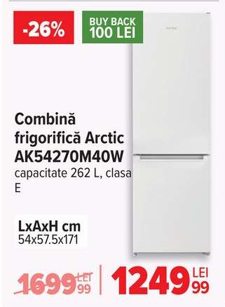 Combină frigorifică Arctic AK54270M40W