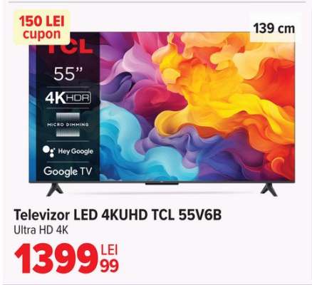 Televizor LED 4KUHD TCL 55V6B