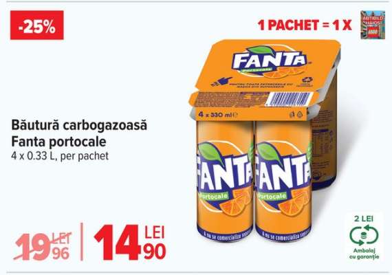 Băutură carbogazoasă Fanta portocale