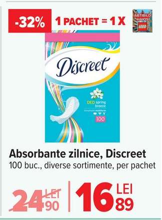 Absorbante zilnice, Discreet