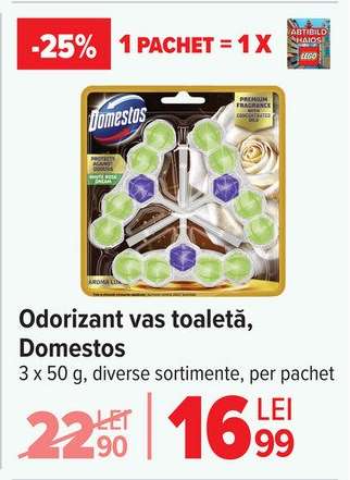 Odorizant vas toaletă, Domestos