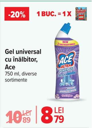 Gel universal cu înălbitor Ace