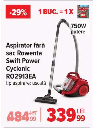 Aspirator fără sac Rowenta Swift Power Cyclonic RO2913EA