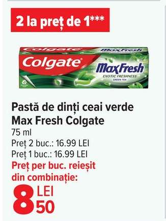 Pastă de dinți ceai verde Max Fresh Colgate