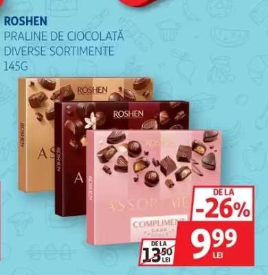 Roshen Praline de Ciocolată Diverse Sortimente