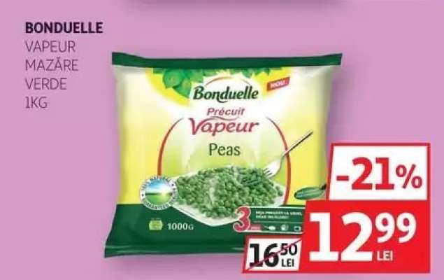 BONDUELLE VAPEUR MAZĂRE VERDE 1KG
