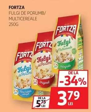 FORTZA Fulgi de Porumb/Multicereale 250g