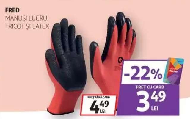 FRED Mănuși lucru tricot și latex