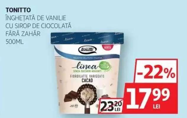 Tonitto Înghețată de Vanilie cu Sirop de Ciocolată