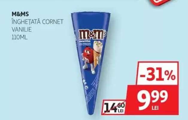 M&MS Înghețată Cornet Vanilie