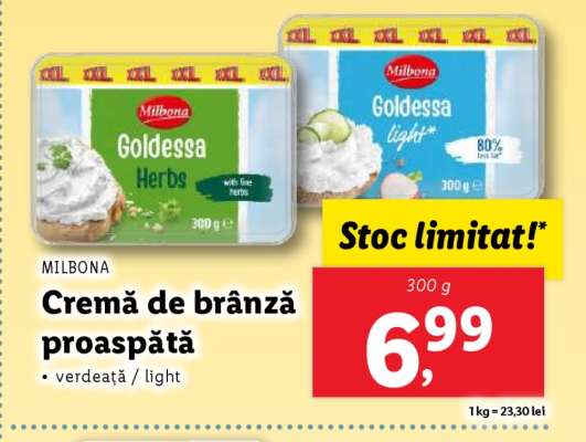 Milbona Cremă de brânză proaspătă