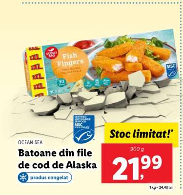 Batoane din file de cod de Alaska