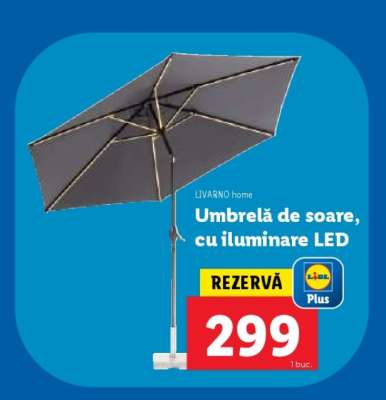 Umbrelă de soare, cu iluminare LED