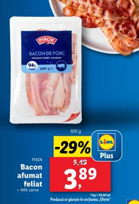 Bacon afumat feliat