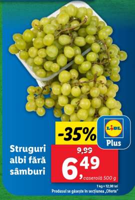 Struguri albi fără sâmburi