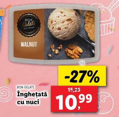 BON GELATI Înghețată cu nuci