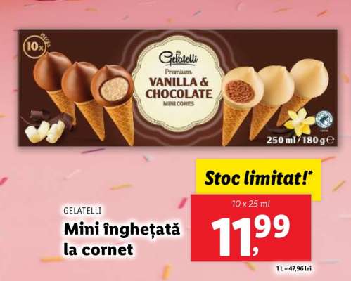 Gelatelli Mimi înghețată la cornet