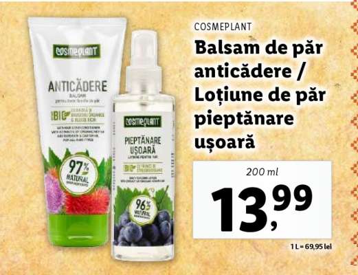 Balsam de păr anticădere / Loțiune de păr pieptănare ușoară