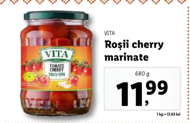 Roșii cherry marinate