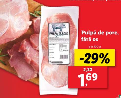 Pulpă de porc fără os