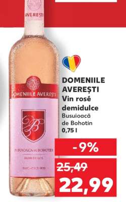 DOMENIILE AVEREȘTI Vin rosé demidulce