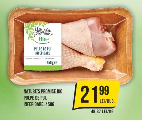 Nature's Promise Bio Pulpe de Pui Inferioare, 450g