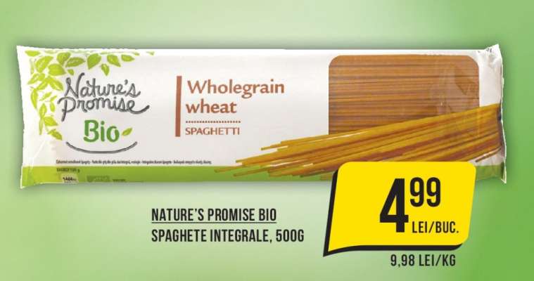 Nature's Promise Bio Spaghete Integrale, 500g