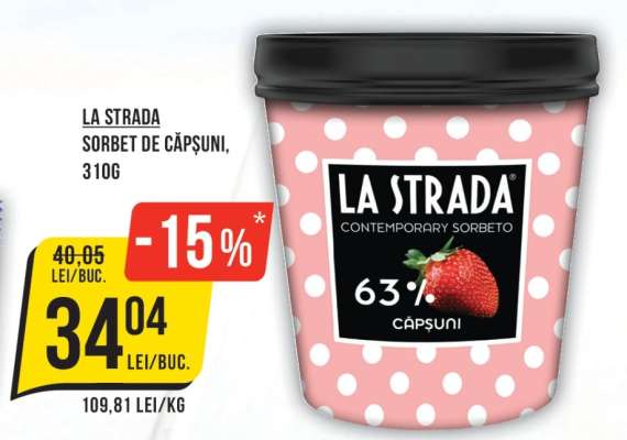 La Strada Sorbet de Căpșuni