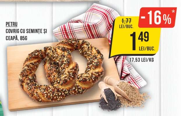 Covrig cu semințe și ceapă, 85g