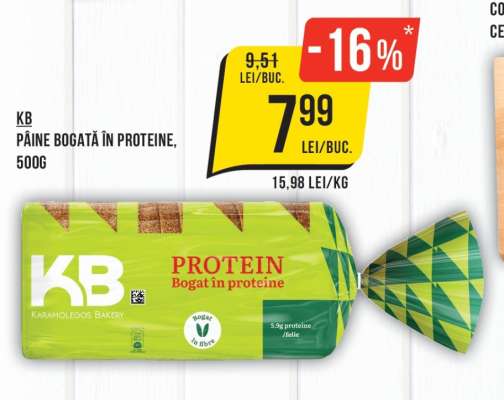 KB Pâine Bogată în Proteine, 500g
