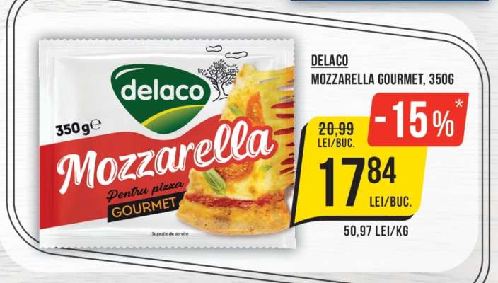 DELACO MOZZARELLA GOURMET, 350G