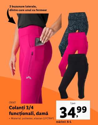 Colanți 3/4 funcționali, damă