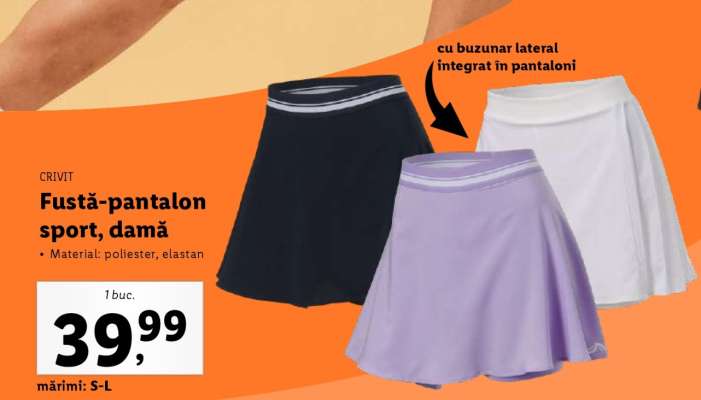 Fustă-pantalon sport, damă