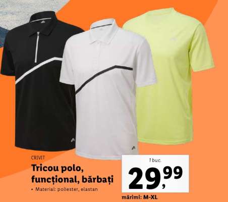 Tricou polo, funcțional, bărbați