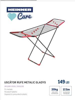 Uscător Rufe Metalic Gladys